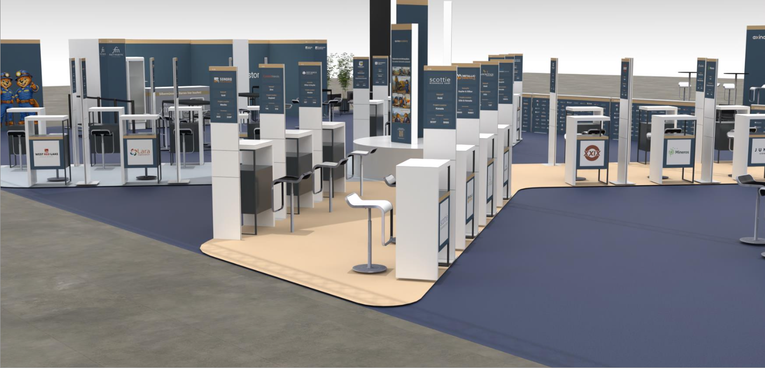 AXINO Mining Forum investor meeting setup inside the dedicated mining area