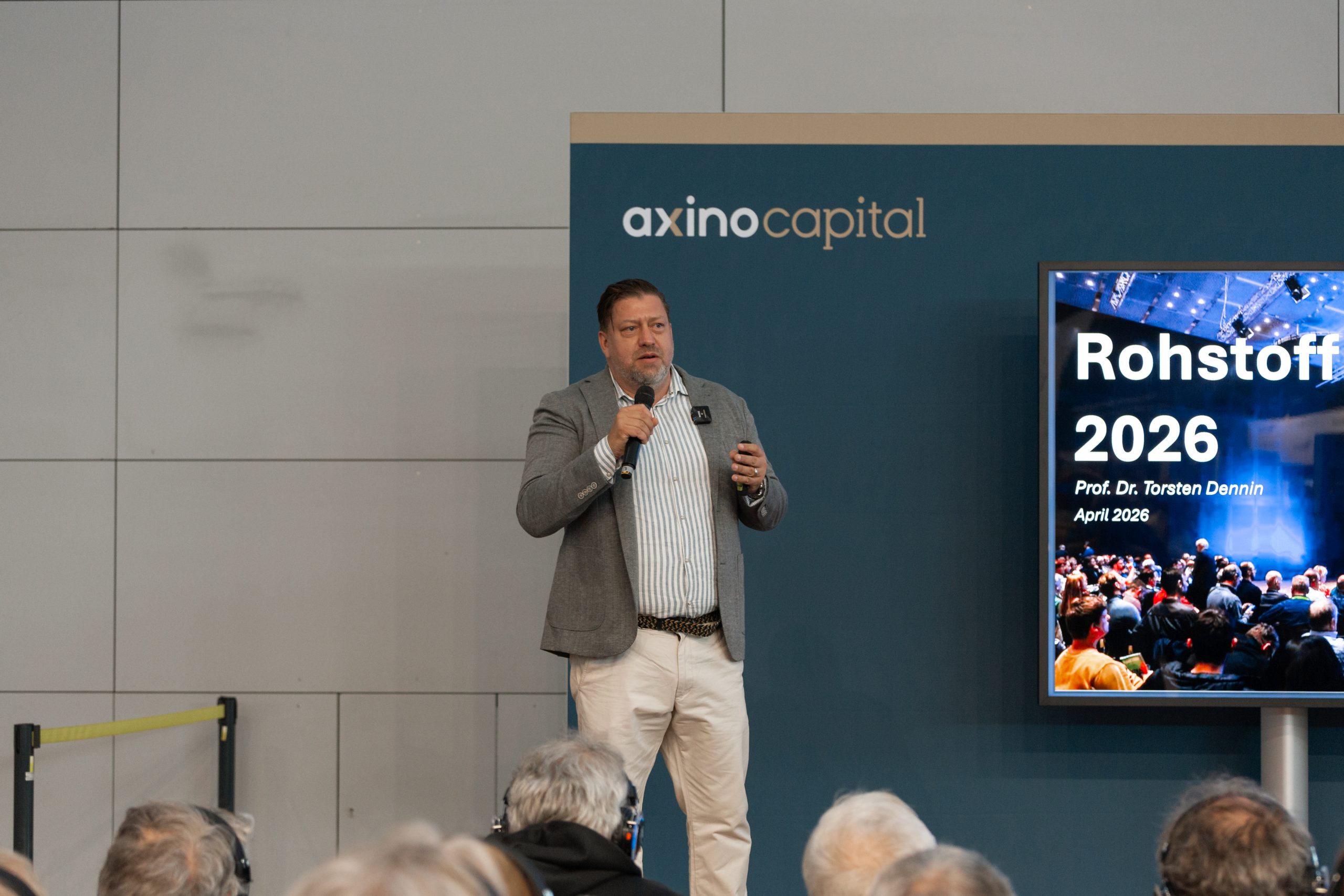 AXINO Mining Forum 2026 gallery image 25 showing investor conversations, mining company presentations and forum atmosphere in Stuttgart